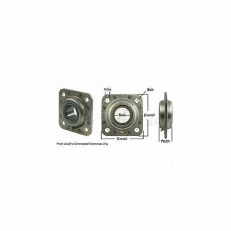 AFTERMARKET Bearing, Flanged Disc Square Bore, ReLubricatable A-FD209RM-P-AI